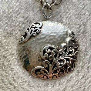 LOIS HILL Sterling Silver Disc with Scroll Cutouts